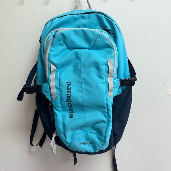 Patagonia Handbags - Patagonia Refugio 28L backpack navy and aqua blue laptop bag school or outdoor